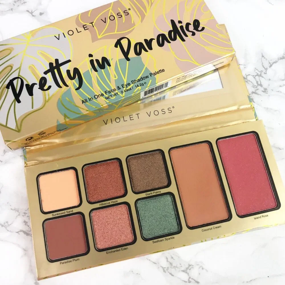 NIB Pretty In Paradise Eyeshadow & Face Palette - Violet Voss